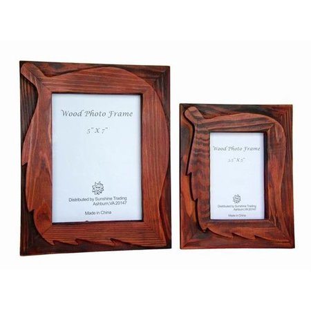 SUNSHINE TRADING Sunshine Trading ST-10-5 Handmade Wood Photo Frame - 3.5 x 5 Inch ST-10-5